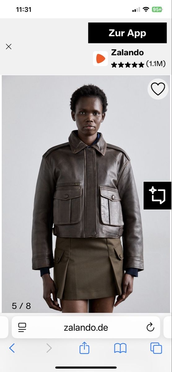 Jacken: Sandro Lederjacke Marron, Grösse 38-Special! – Gebraucht aus Rain von 11. 2