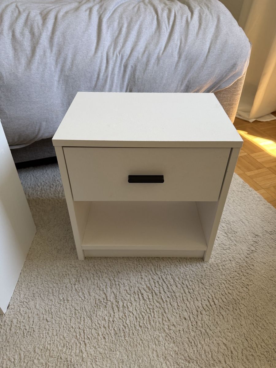 Comodini: 2x Nachttisch weiss mit Schublade – Usato da Zürich venduto da Pascal98 3