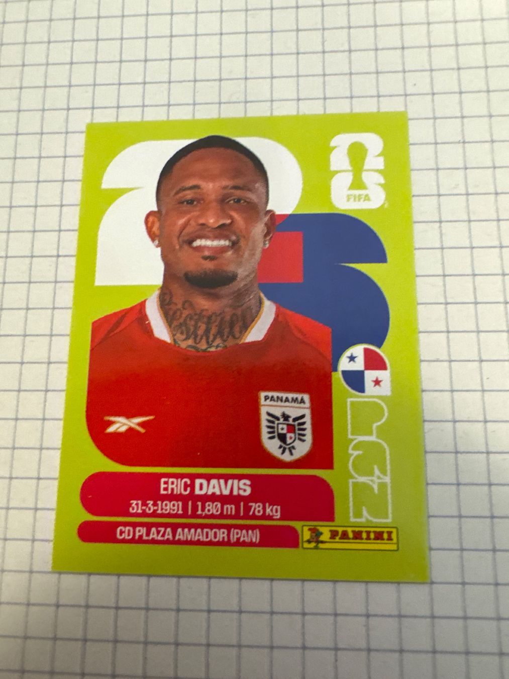 Panini Carte collezionabili: Panini Sticker WM 2026, PAN 7 Eric Davis – Nuovo (secondo la descrizione) da Winterthur venduto da mathis-spielsteine