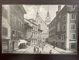 WINTERTHUR Garnmarkt stark belebt, Sonnenuhr, Landbote, 1927