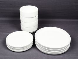 COCON Geschirrset Porzellan weiss 12 Teile