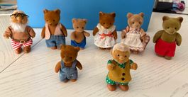 Sylvanian Families Bären-Familie und Zwerge, Vintage