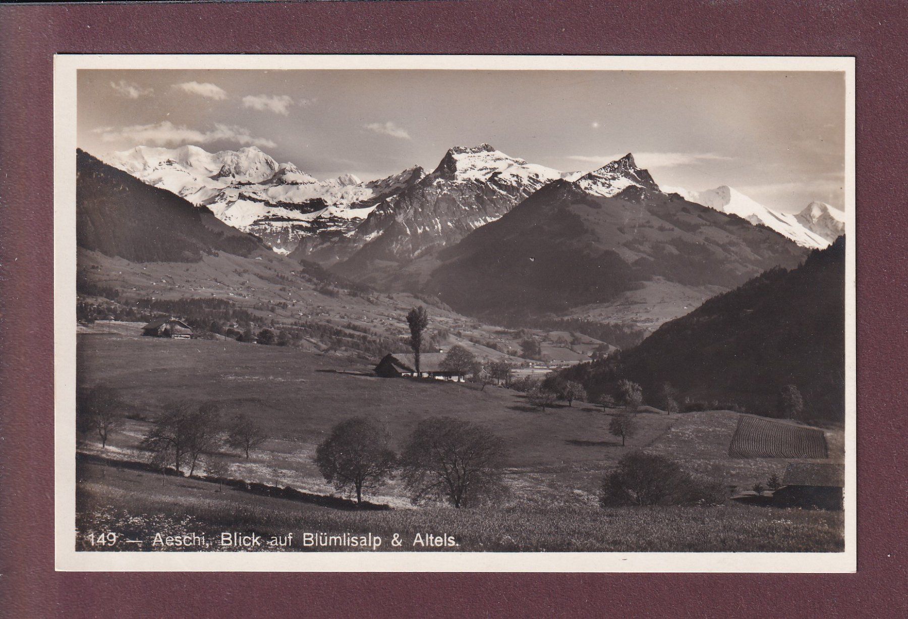 Cartoline postali: AESCHI - Blümlisalp - Altels – Usato da Pully venduto da nicecards