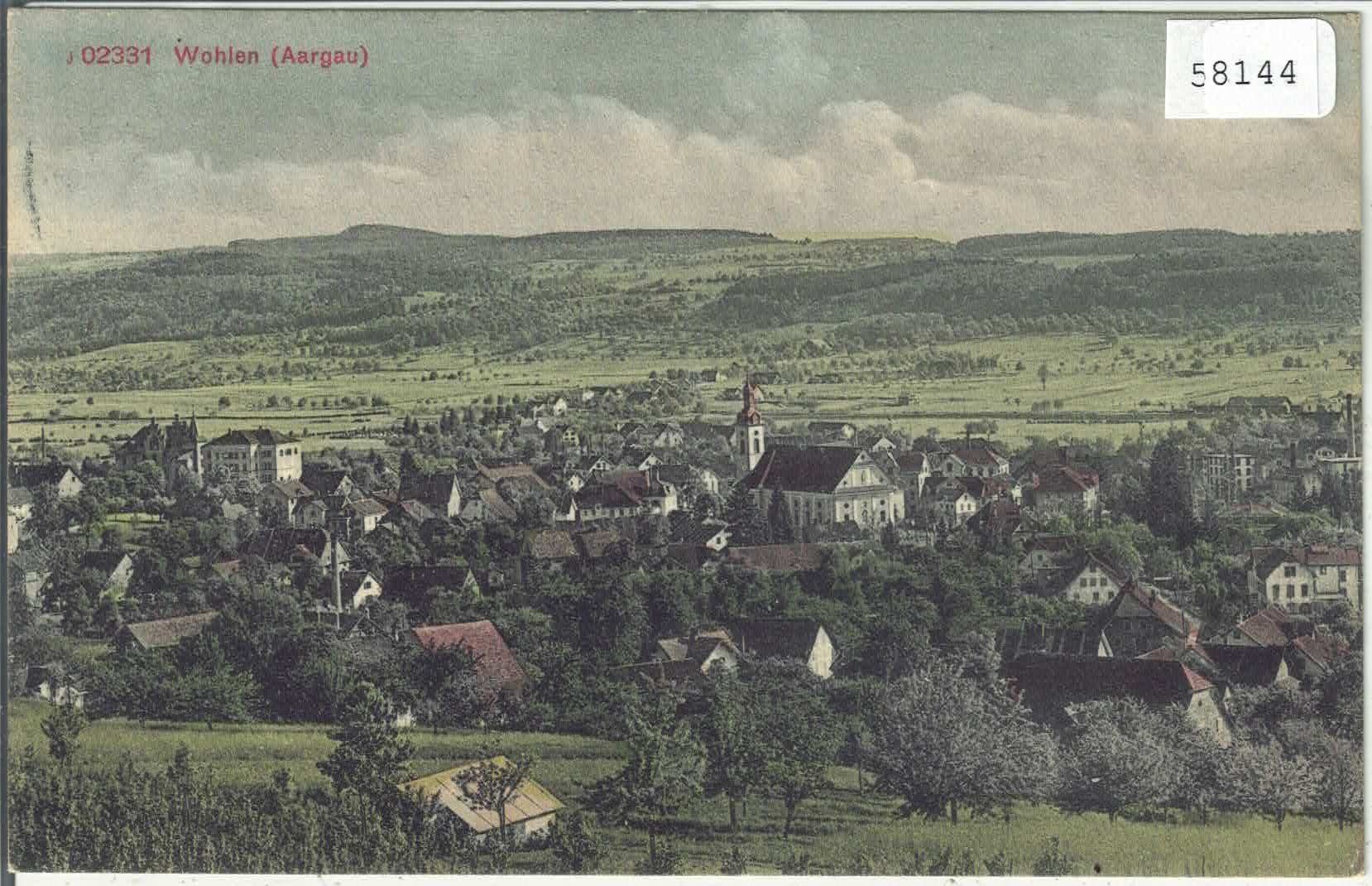 Cartoline postali: Wohlen AG - Generalansicht - coloriert – Usato da Ettingen venduto da Kartenplanet