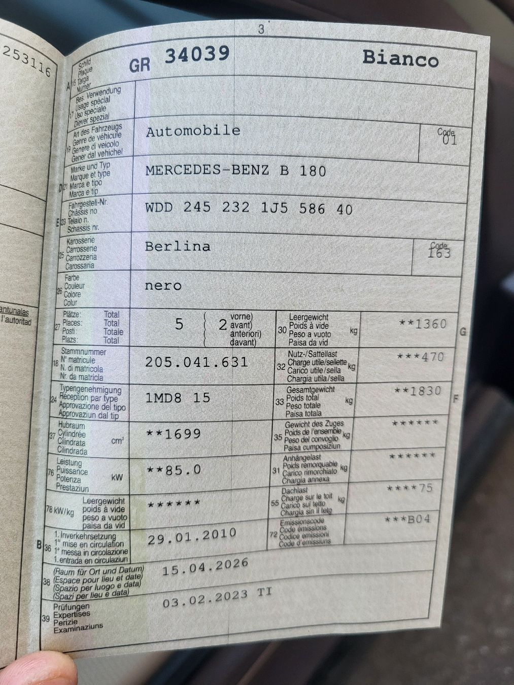 Automobili: Mercedes w245 B Class – Usato da sementina venduto da Dani142 9
