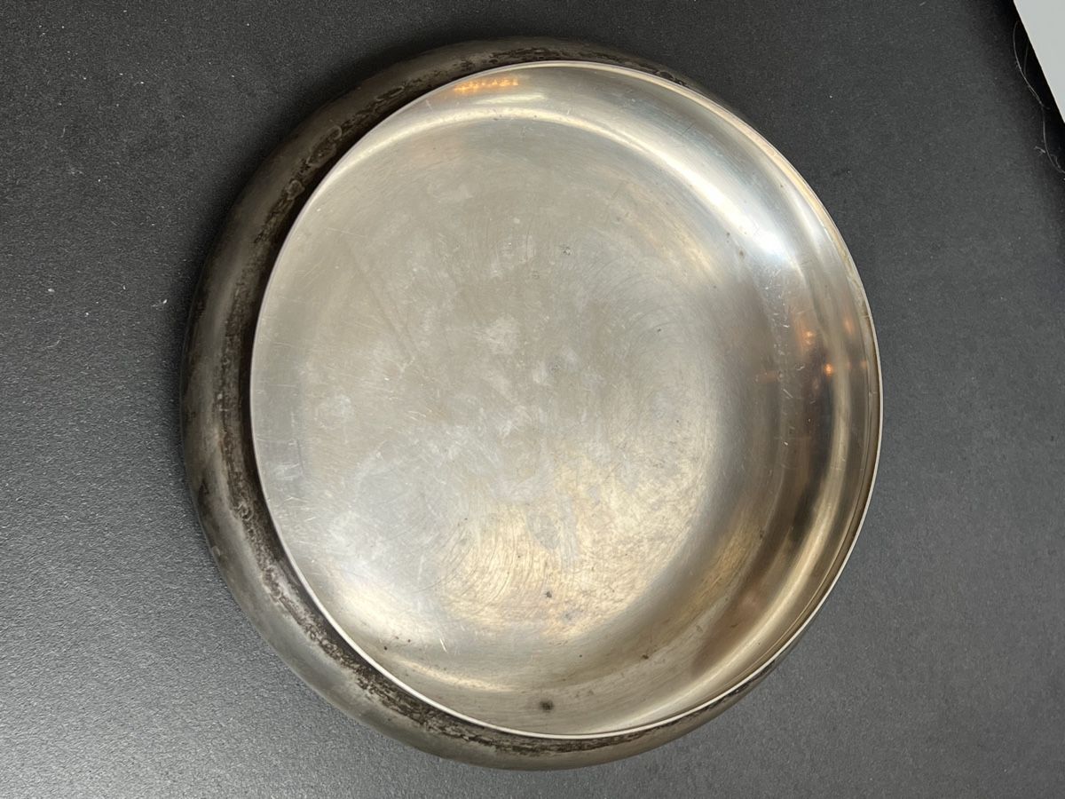Dosen: Art Deco Dose, versilbert mit Schmetterlingen Oneida USA – Gebraucht aus Wabern von La-Vitrine 5