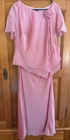 Elegantes Fest-Kostüm rosa Gr. 44 zwei Teiler