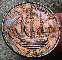 GROSSBRITANNIEN HALF PENNY 1955