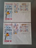 Spanien 1982: Ersttagsbriefe mit den beiden WM-Blocks
