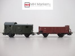 Piko 143-01 + 132-01 Güterwagen der DR Gleichstrom DC GS H0
