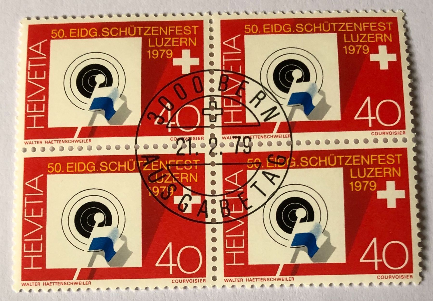 Tutti i francobolli: 4 er Block Nr.623 mit Vollstempel Bern – Usato da Aarau venduto da Billa007