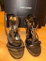 Saint Laurent Sandaletten schwarz Leder gebraucht