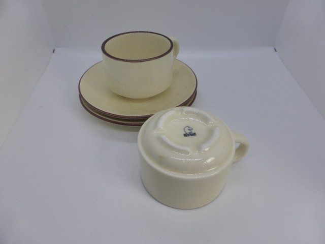 Rössler Tazze: Rössler 2 tasses à café et soucoupes décor "Claire" – Usato da Porrentruy venduto da Kim017