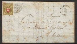 CH016II - Rayon 16II sur lettre Lutry 12 mai 1854