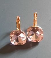 Ohrhänger goldfarben Glassteine blassrosa