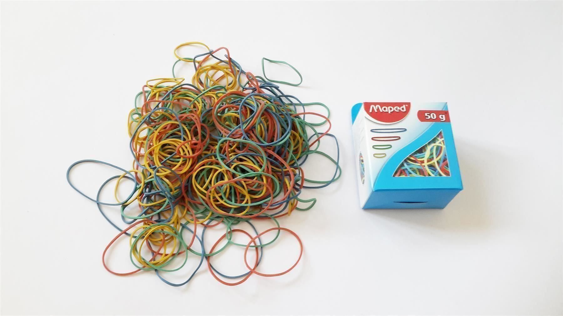 Nastri decorativi: Gummiringe, 50 g, 4 Grössen/Farben – Nuovo e nell'imballaggio originale da St. Gallen venduto da cointec 1