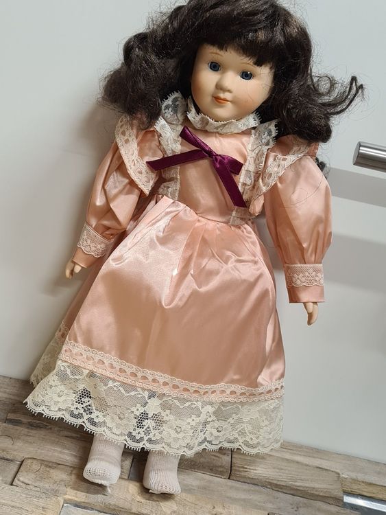 Puppenkleidung Für 38 Cm Große Puppen – Blaues Kleid Mit Haar-Schleife | Passend Für Mokoko & ähnliche Puppen