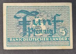 5 PFENNIG / BANK DEUTSCHER LÄNDER ND (1948)