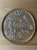 Käseplatte Glasi Hergiswil mit Kuh Motiv, 30 cm