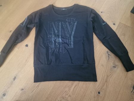 Schwarzer Damen Pullover mit NY-Print, Grösse M/38 Top