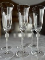 Champagner/Sektkelche, Stiel in Tulpenform "frosted"