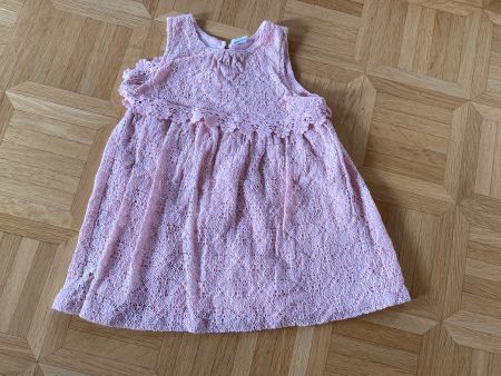 Kinderkleid rosa mit Spitze Gr. 86