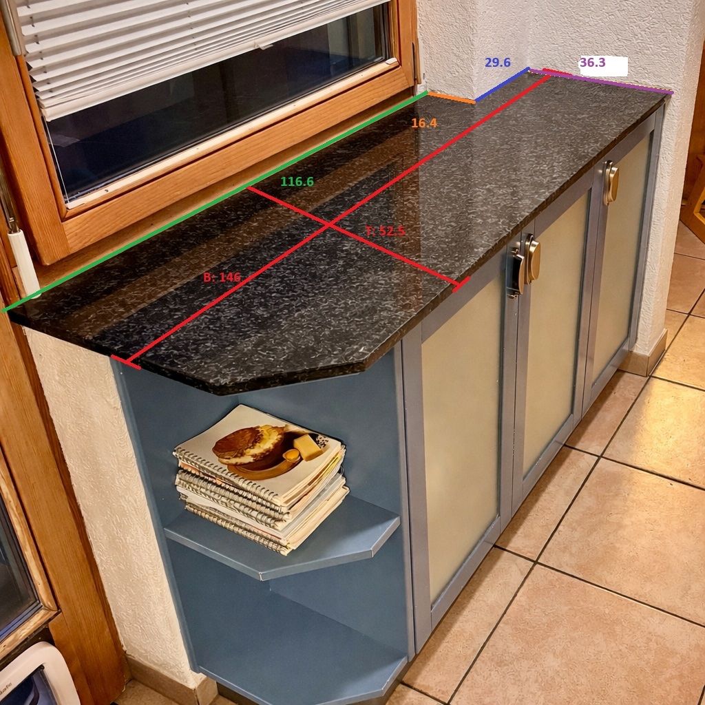 Cucine complete: Schöner Küchenschrank mit Granitplatte – Usato da Gysenstein venduto da Ambi89 2