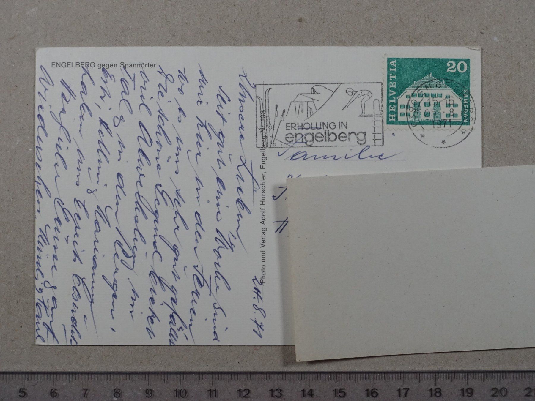 Cartoline postali: Engelberg, 1971 – Usato da Lenzburg venduto da fh1 1