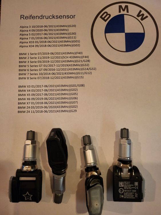 Alle BMW Modelle Reifendrucksensoren 1