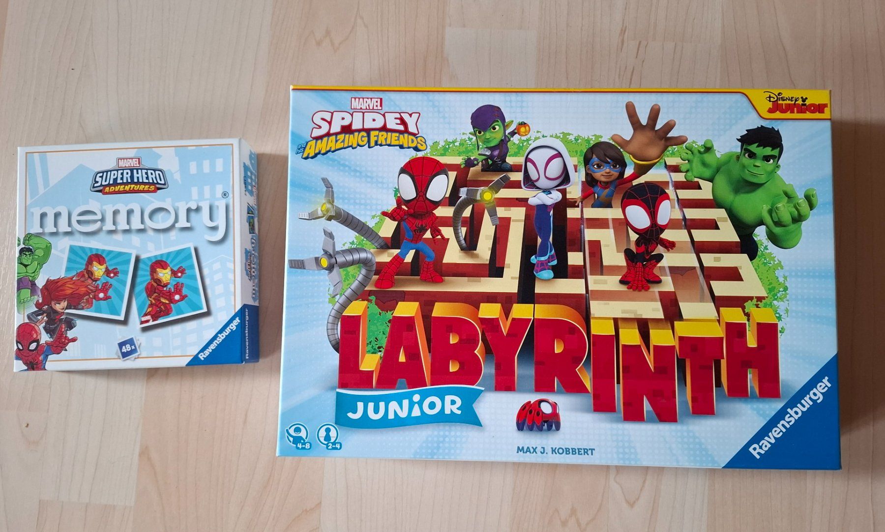 Ravensburger Spiele: Spidey Labyrinth Junior und Memory – Gebraucht aus Oberurnen von rotty80
