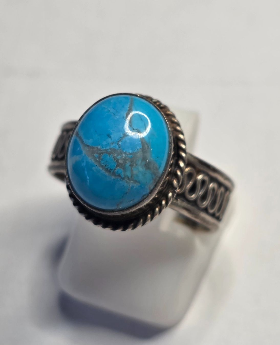 Anelli: Türkis Silber Fingerring – Nuovo (secondo la descrizione) da Zürich venduto da adriben 5
