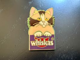 Whiskas Katze Pin / Anstecker, Jahrgang 1993, Top Zustand!
