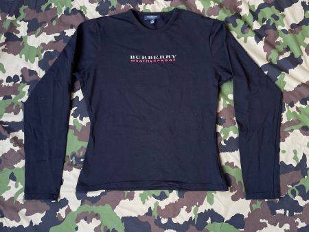Vintage Y2K Burberry T-Shirt Ls Sz S