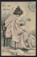 Henri Boutet: Leicht bekleidete Dame vor