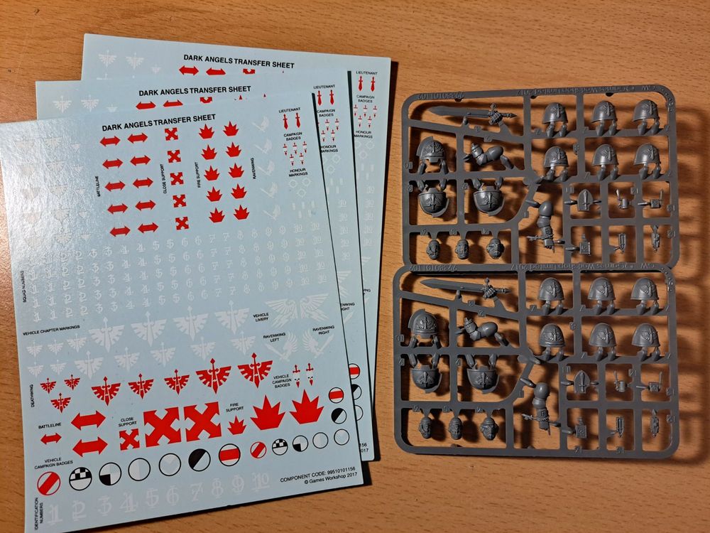 Dark Angels Primaris Upgrade Sprue, Space Marines, GW, 40K No