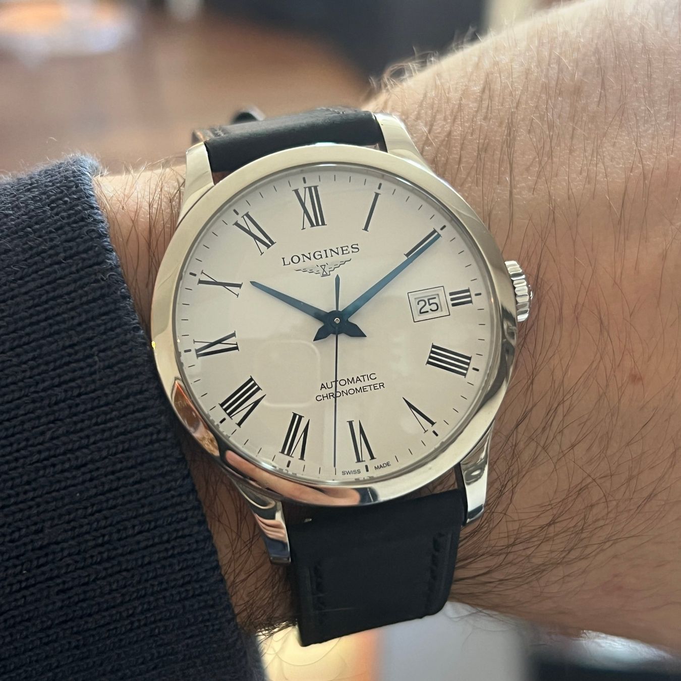 Longines Orologi: Longines Record Automatic Date L2.820.4.11.6 – Usato da Carouge GE venduto da Watchaser 3