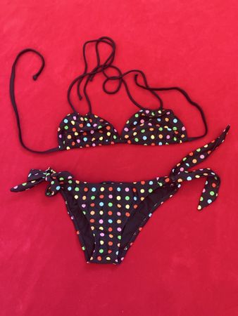 Bikini Roxy Punkte Schwarz Grösse M guter Zustand