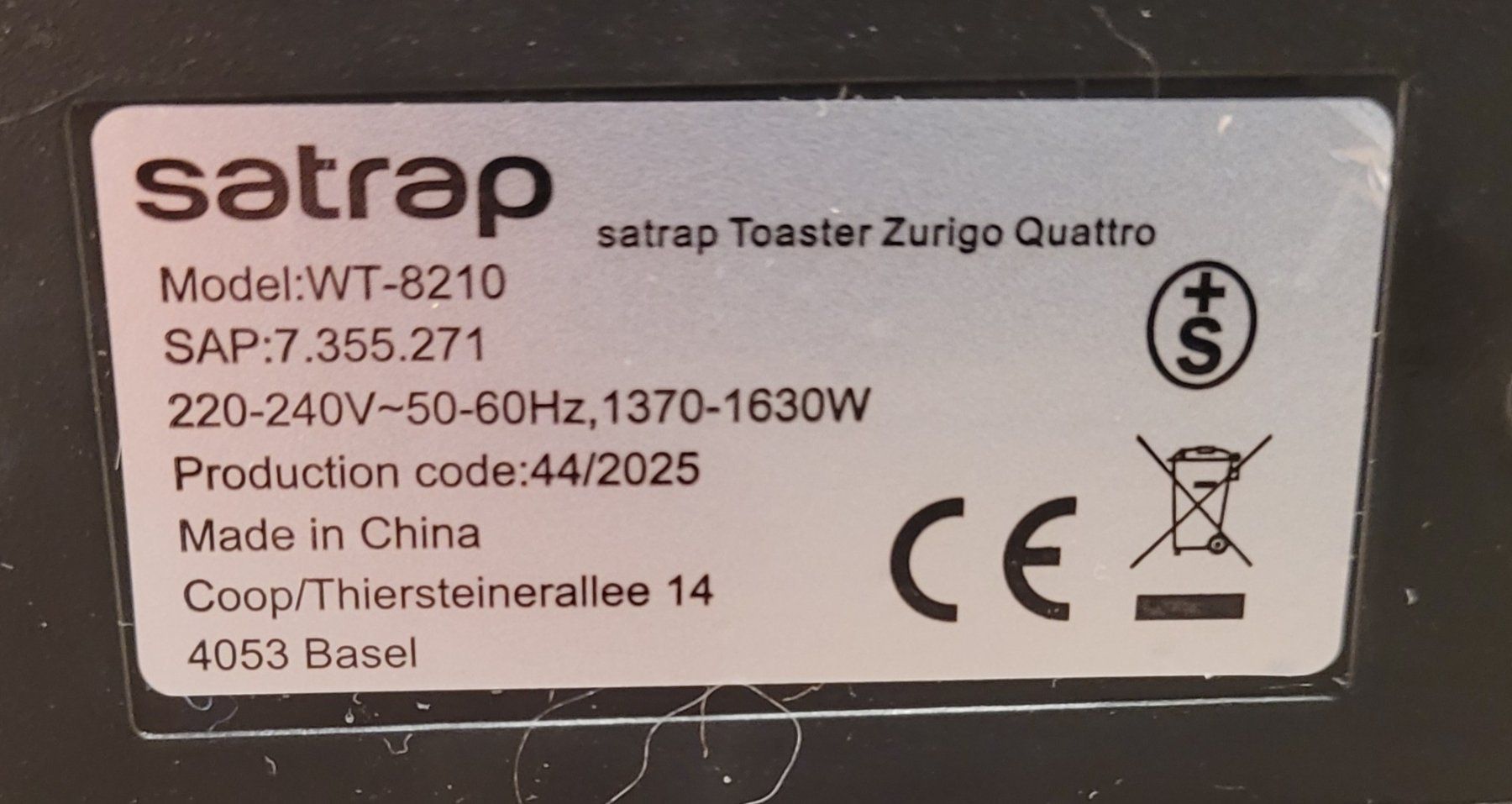 Küchengeräte: Satrap Zurigo Quattro Toaster – Neu und originalverpackt aus Bischofszell von -fr-5 3