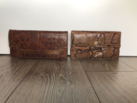 2 Magnifiques pochettes vintage en cuir de serpent! 46