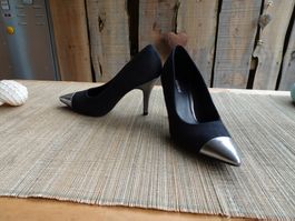 NEUE Pumps schwarz-silber von Graceland Gr. 36 - 240743