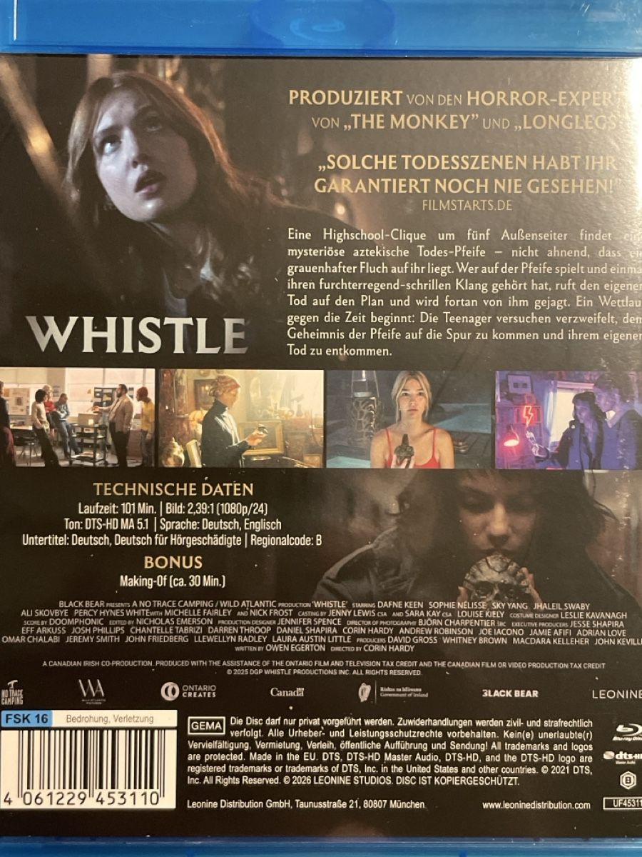 Tutti i DVDs: Whistle (2026) – Nuovo (secondo la descrizione) da Waldenburg venduto da Gonzo8 1