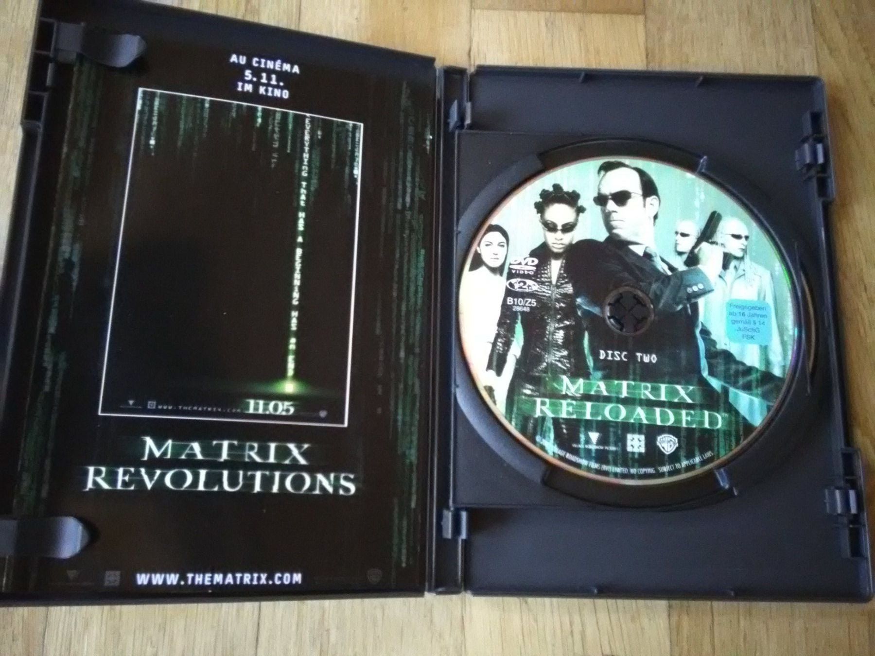 Alle DVDs: Matrix  (Trilogie)     De & Eng.       > 3'DVD's < – Gebraucht aus St.Galllen von elkaphone 4