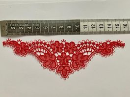 Applik echte St. Galler Spitze rot 1 Stk