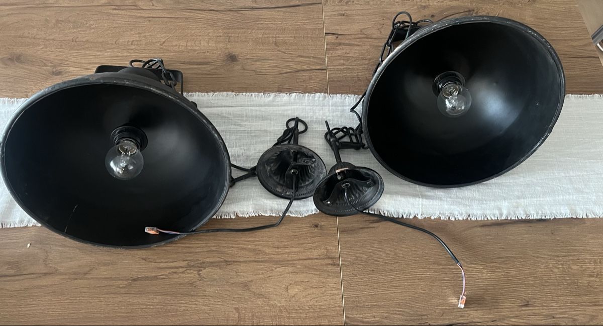 Lampadari & plafoniere: 2 Pendelleuchten Schwarz mit Kette – Usato da Zofingen venduto da Florianij 3