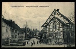 AK Schönholzerswilen, Dorfpartie beim Schweizerhaus