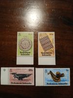 Timbres Îles Salomon 4 timbres lot valeur faciale 4c-8c-20c-