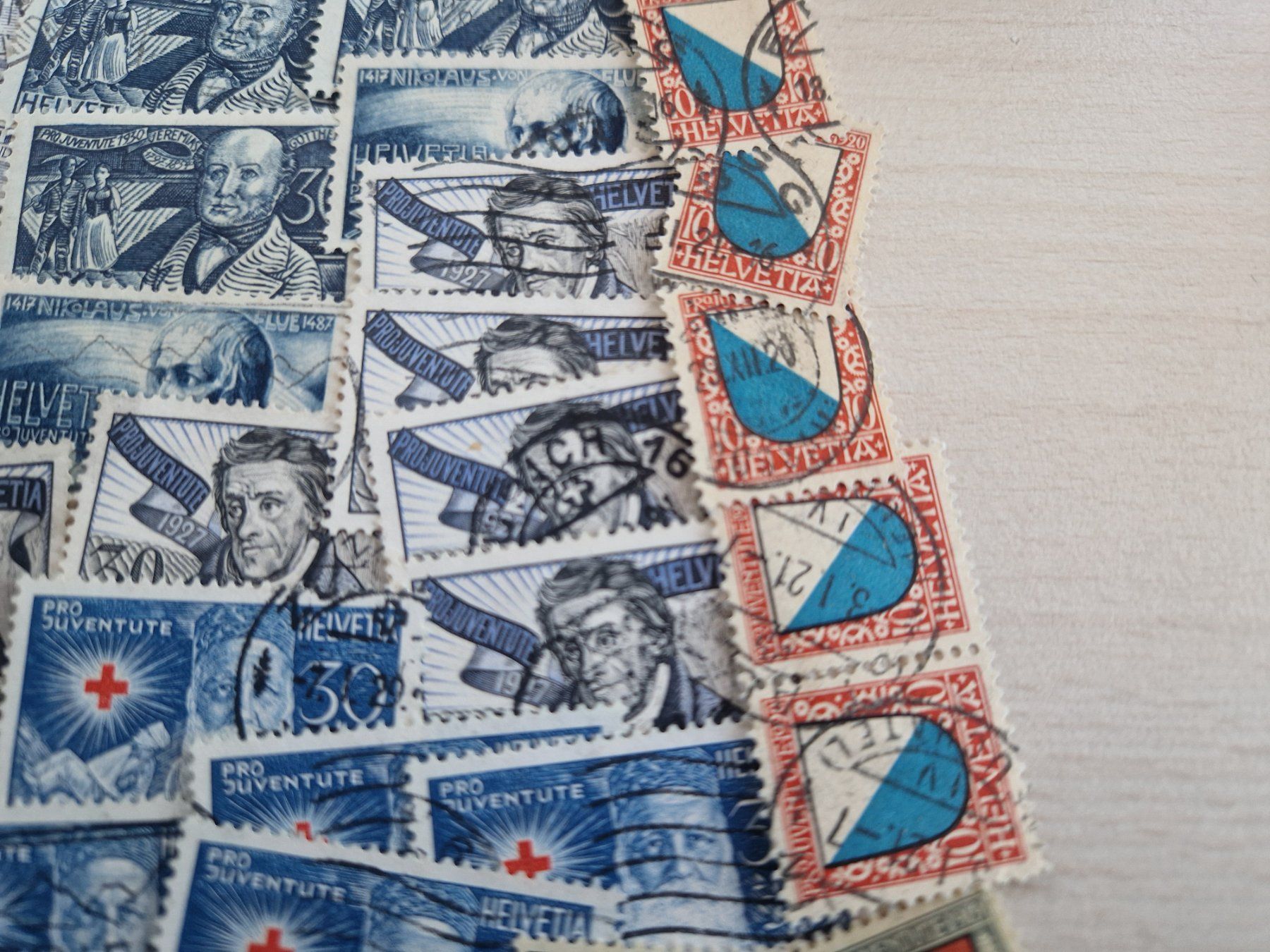 Alle Briefmarken: PJ Werte Kat über 1000.-, ab 1.- – Gebraucht aus Burgdorf von Glossy01 6