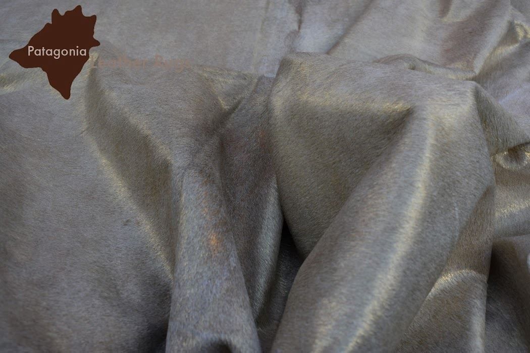 Tappeti: echtes Kuhfell Teppich  Gold/grey – Nuovo e nell'imballaggio originale da Arbedo venduto da patagonialeatherrugs 2