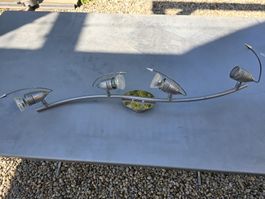 Deckenlampe 4 Spots gebogen Metall gebraucht 