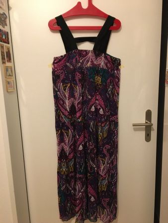 Dehnbarer Stoff Maxikleid , wunderbaren Farben , Gr. L, NEU